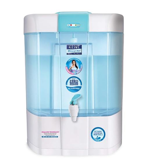 KENT Pearl RO Water Purifier | 4 Years Free Service | ISI Marked | Multiple Purification Process | RO + UV + UF + TDS Control + UV LED Tank | 8L Detachable Tank 